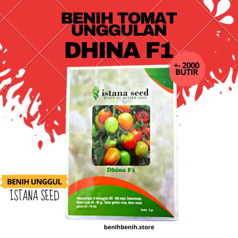 Benih Tomat DHINA F1/Benih Tomat Tahan Virus DHINA  F1/Bibit Tomat Unggul DHINA F1
