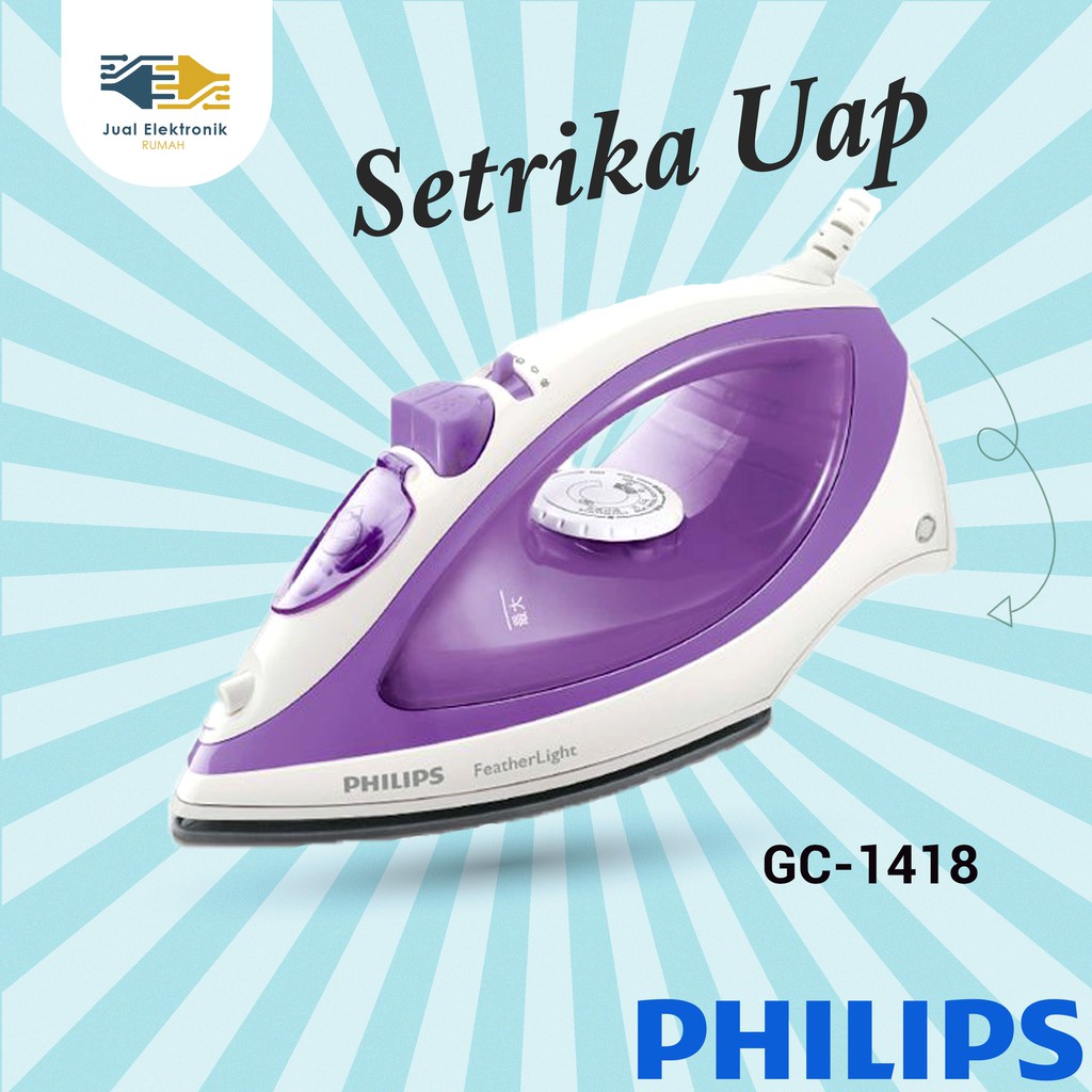 Setrika Uap Steam Iron Philips - GC-1418 / GC1418 Kualitas Terbaik