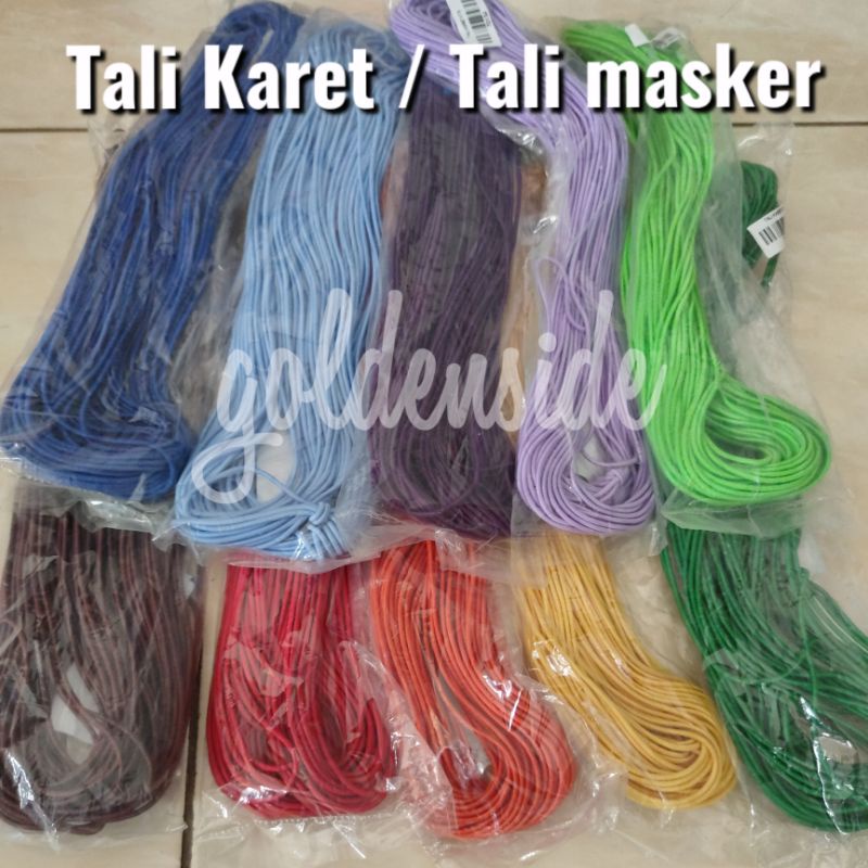 Tali elastis Tali melar Tali masker Tali gelang Tali karet per meter