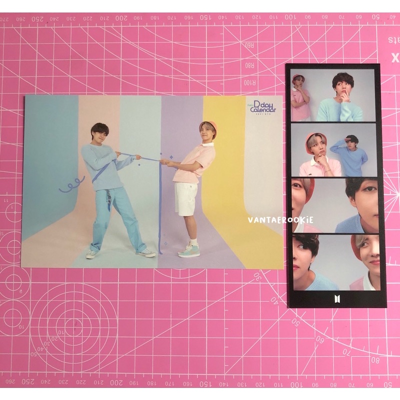 bundle festa calendar d-day bts official d8 d10 photostrip postcard taehyung jhope vhope tae pc