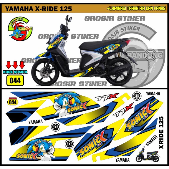 STIKER MOTOR VARIASI YAMAHA XRIDE 125 SONIC