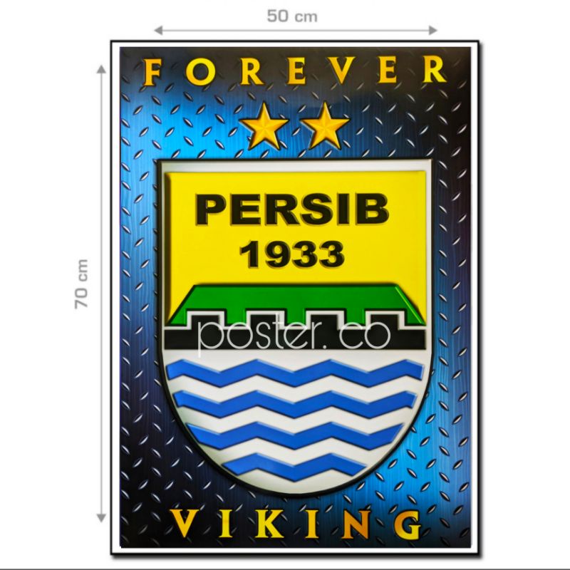 Jual POSTER JUMBO LOGO PERSIB BANDUNG UKURAN 50X70 CM | Shopee Indonesia
