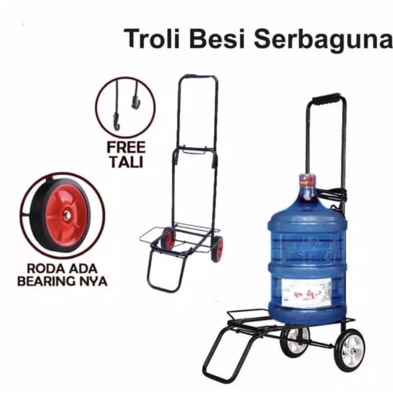 Troli - Trolley - Troly Lipat Serbaguna - Trolley Besi Lipat