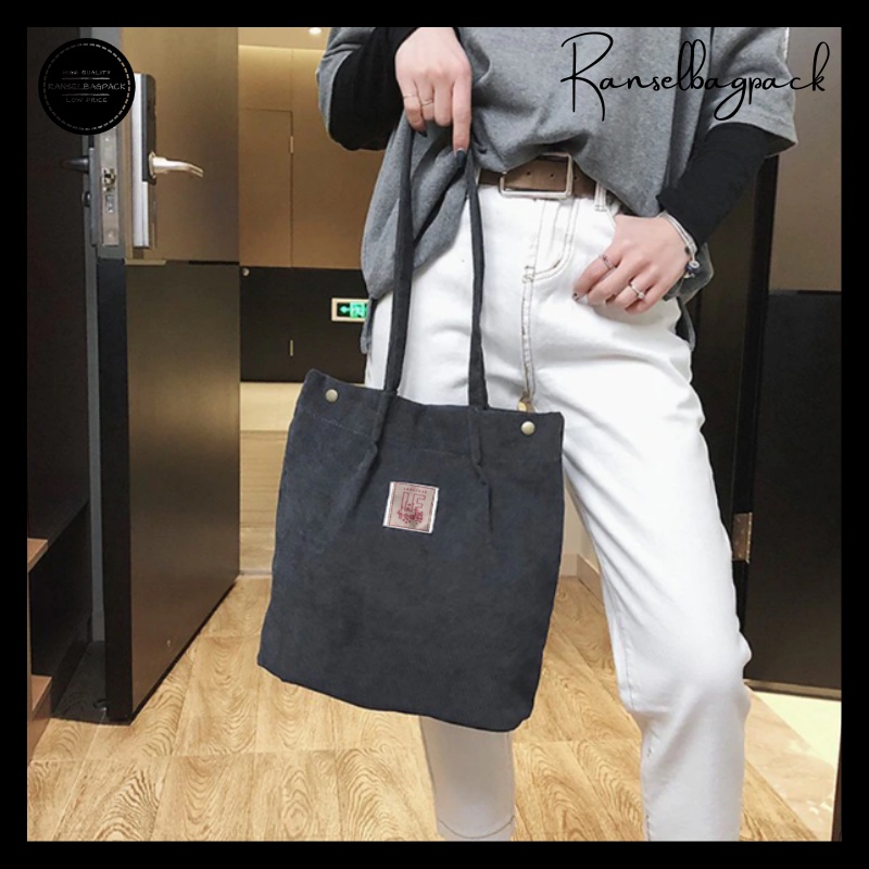 Tas Shoulder - Selempang Tote Bag Kekinian Terbaru Murah Bagus Besar Ringan Kuat Multifungsi Stylish Fashion Korea Simple Elegan Casual Import Lokal Original Favorit Sekolah Kuliah Kerja Traveling Remaja Dewasa Perempuan Cewek