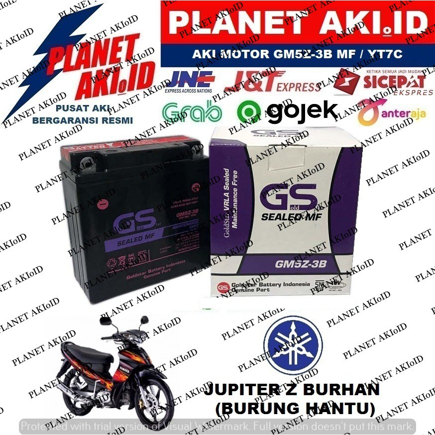 Aki Motor Yamaha Jupiter Z Burhan GM5Z3B Accu Kering MF