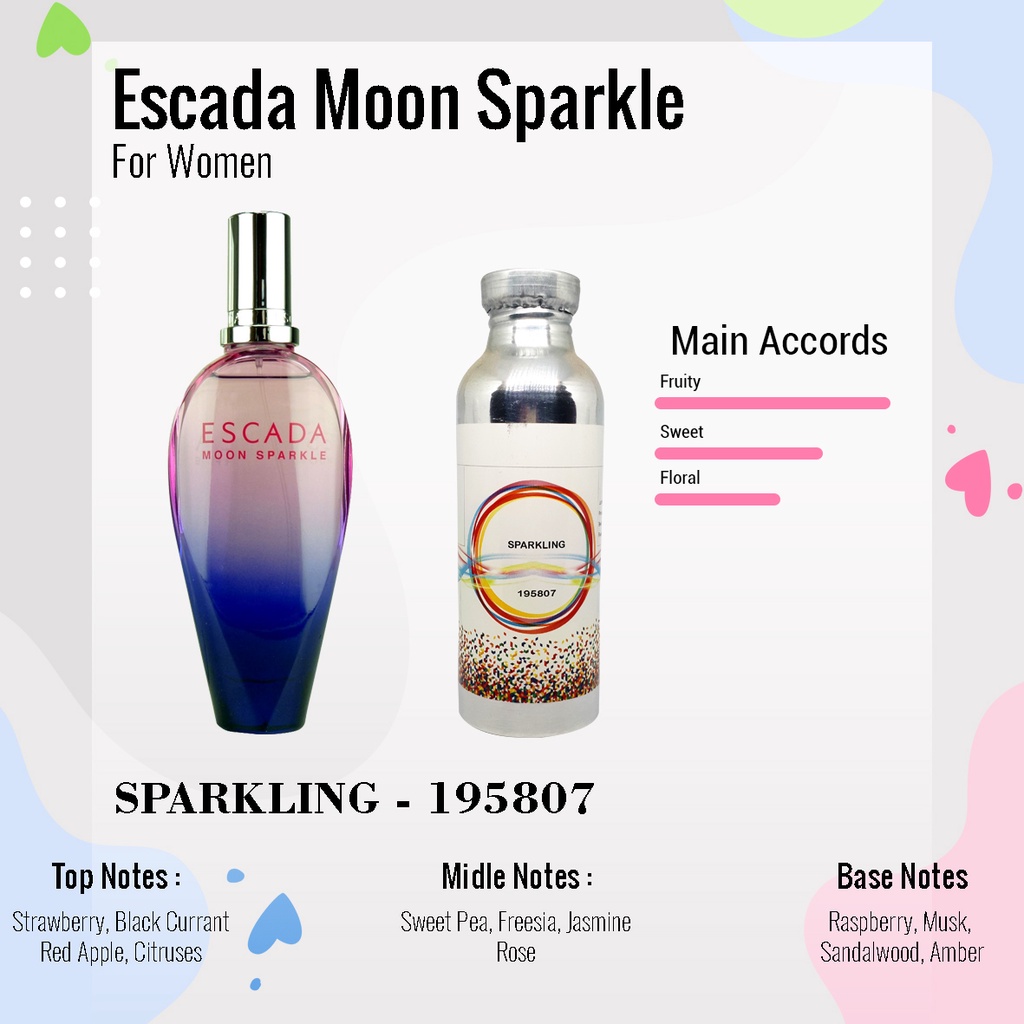 BIBIT PARFUM MURNI ESCADA MOON SPARKLEE - SPARKLING NICA FRAGRANCE 100 ML