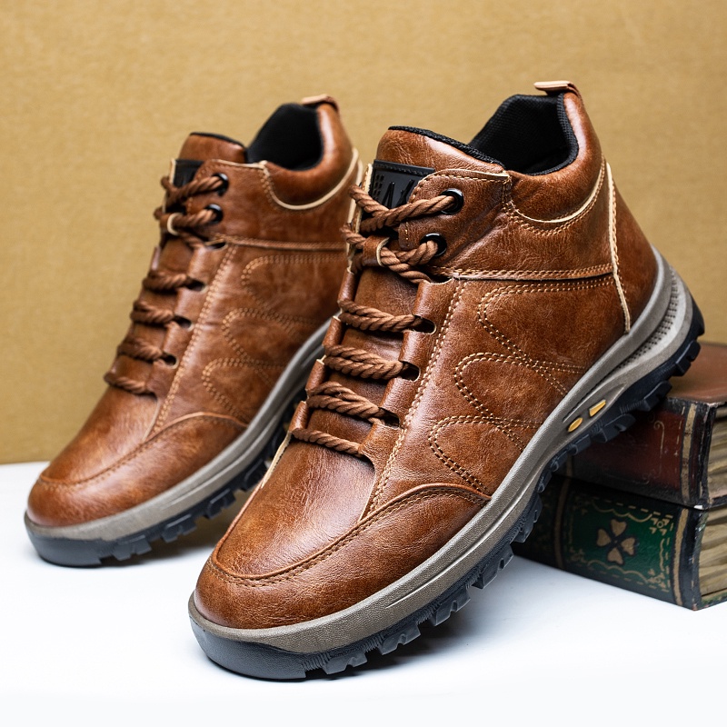 COD Sepatu Pria Mendaki Gunung Hiking Olahraga Nyaman High Top Tali Casual Outdoor Touring Cowok Dewasa 159