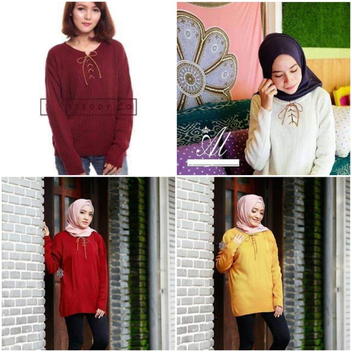 KALILA - Atasan Wanita Lacelle Sweater Rajut Halus