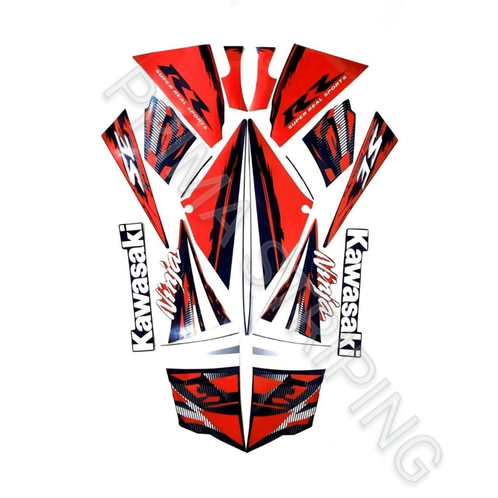 Jual STRIPING STIKER MOTOR NINJA RR 2014 SPESIAL EDITION ORANGE