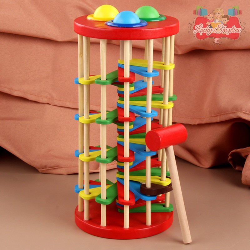 [BIG SALE] Mainan anak edukasi - knock ball - palu pukul - mainan kayu anak - wooden toys