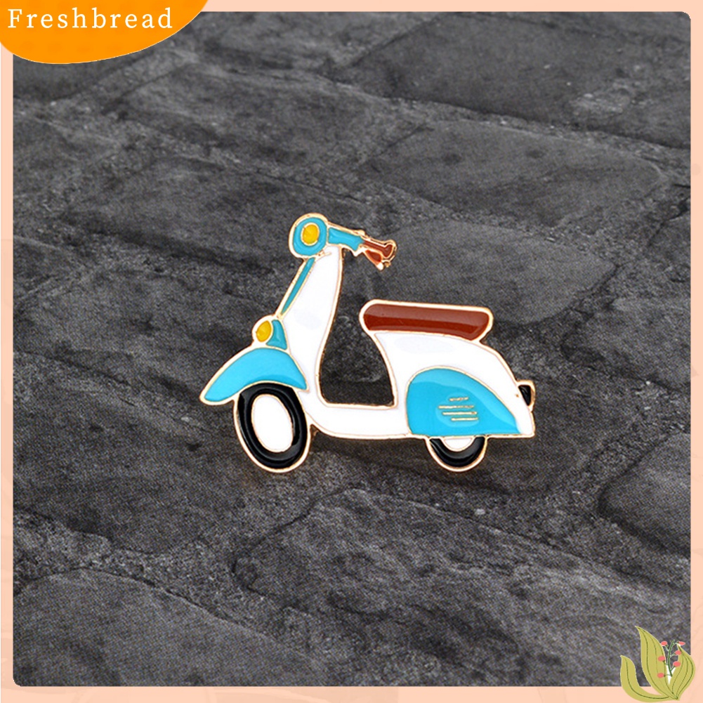 Fresh| Bros Pin Enamel Bentuk Motor Kartun Untuk Aksesoris Jaket Denim