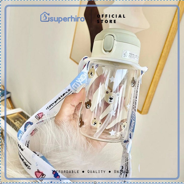 Botol Minum Tali 350ML / Gelas Anak Balita 100% BPA FREE Tebal