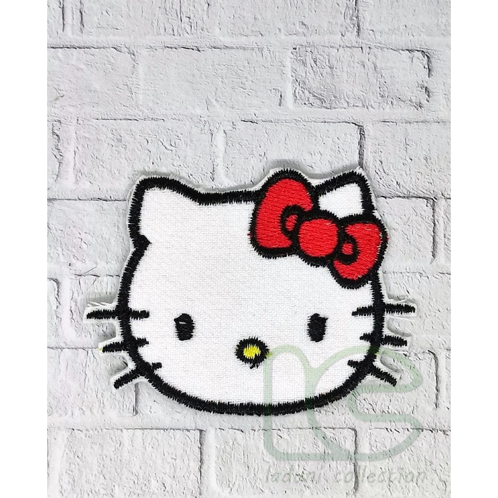 PATCH BORDIR TEMPEL KARAKTER HELLO KITTY HEAD