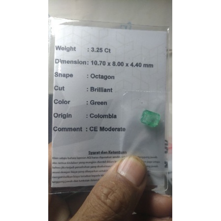 Batu asli natural ZAMRUD colombia