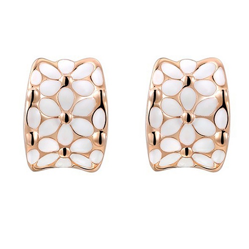 Hu Hu Hu Hu Hu Alat Bantu Pasang Kacamata♡ Anting Tusuk Gantung Wanita Desain Bunga Gaya Elegan Untuk Pestapernikahan