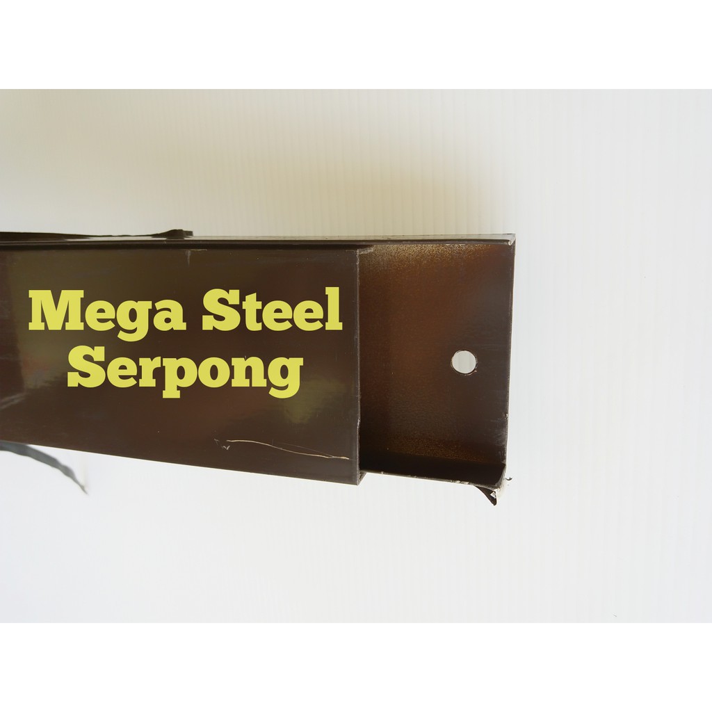 List U Alumunium Brown uk 1.2 cm x 5 cm x 1.2 cm, Panjang 119.5 cm