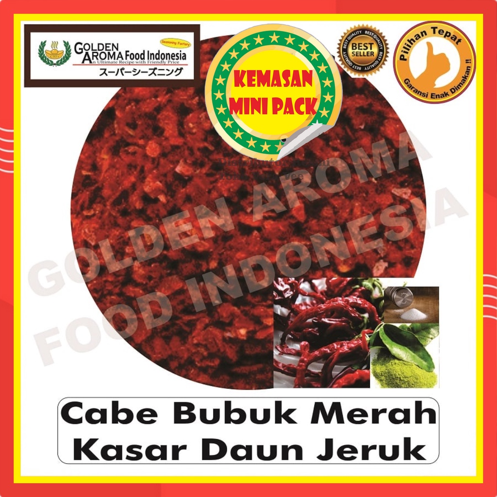 Cabe Bubuk Cabe Merah Kasar Daun Jeruk 50Gr Bubuk Cabe Merah Kasar Daun Jeruk Makanan Bisa Kiloan Ch