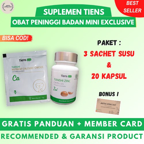 

[COD] TERAMPUH Suplemen Obat Peninggi Badan Susu Penambah Tinggi Badan Paket 3 Hari