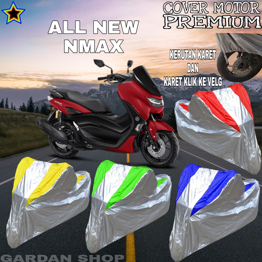 Sarung Motor ALL NEW NMAX Silver KOMBINASI Body Cover Penutup Nmax PREMIUM