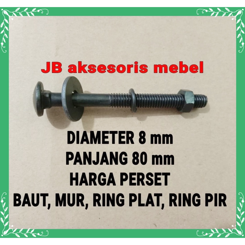 BAUT MUR BEMPER CB 8X80 MM | BAUT BUMPER PAYUNG PAGAR 8 CM