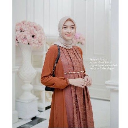 (terracota M tanpa payet) Najma Exclussive Abaya Dress Bbccollections bbc collections