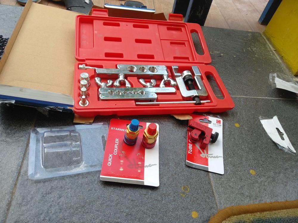 Flaring Tool Ct275 + Cutter Mini Ct128 Tube Cutter Pipa Ac Swaging