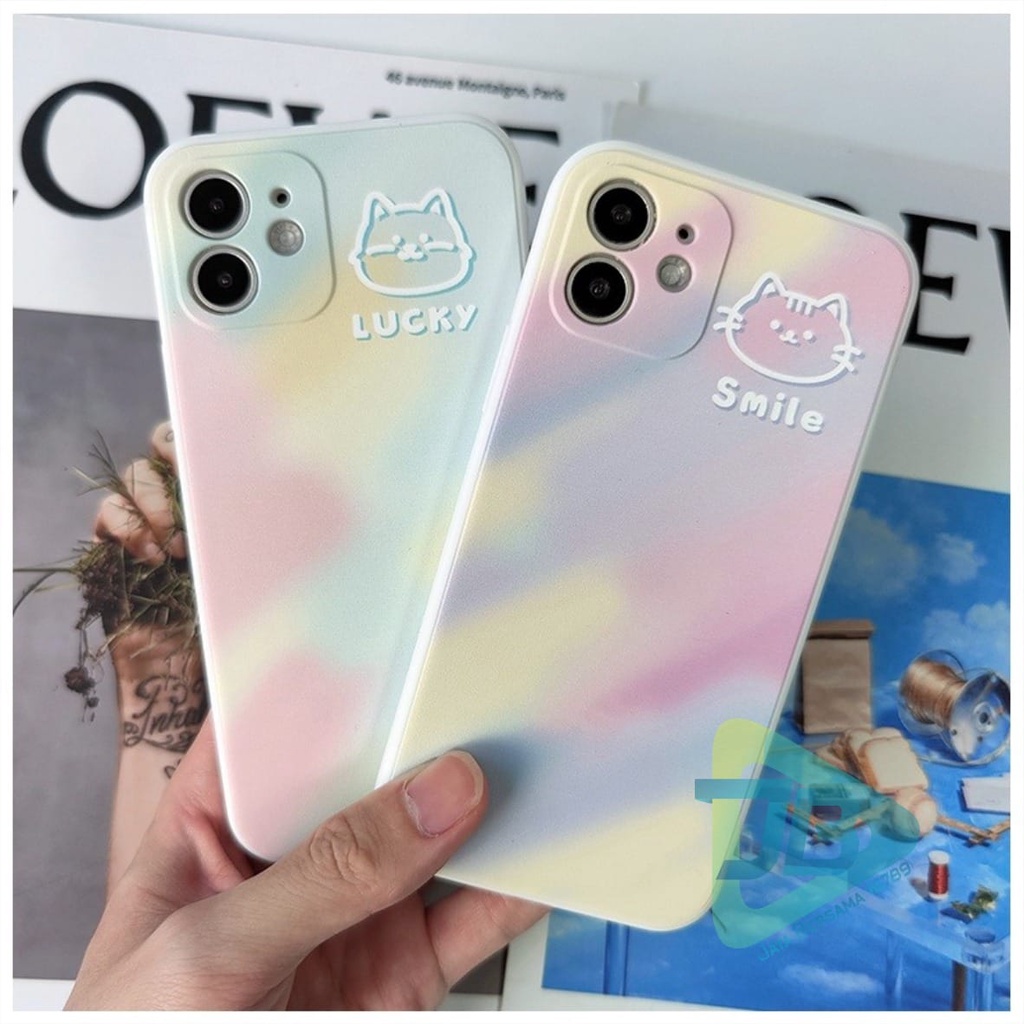 SOFTCASE MACARON PELINDUNG KAMERA CUSTOM LUCKY SMILE OPPO VIVO SAMSUNG REALME XIAOMI IPHONE INFINIX FOR ALL TYPE JB5876