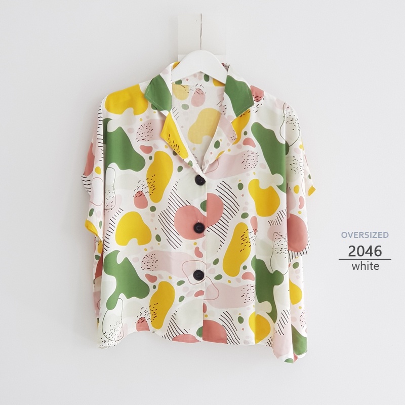ARENA - Oversize Kemeja Wanita Motif-4