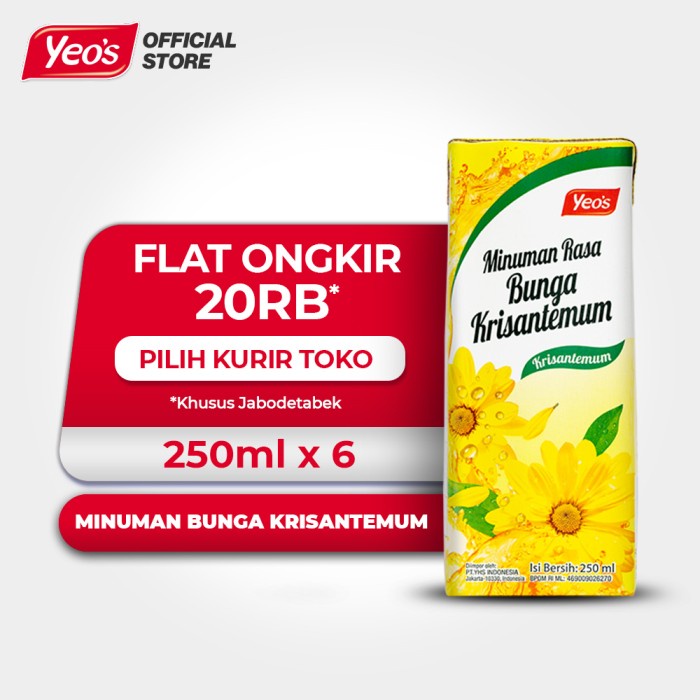 

MINUM-SIAP-DRINK-TO-READY- YEO'S KRISANTEMUM TETRAPACK 250ML - 6 PCS -READY-TO-DRINK-SIAP-MINUM.