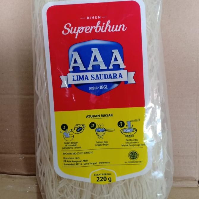 

Bihun Superbihun - super bihun cap lima saudara 220 gr