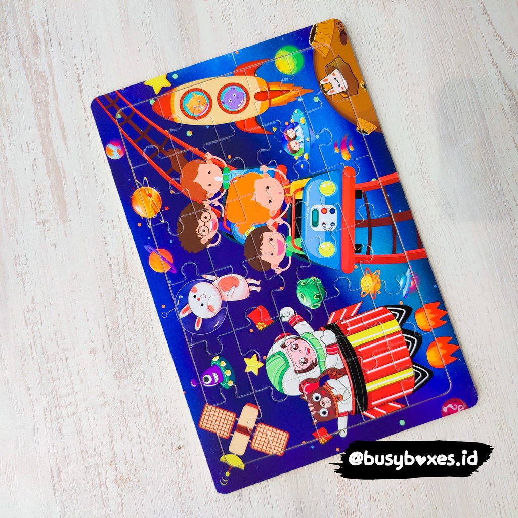 [busyboxes.id] Mainan Edukasi Puzzle Luar Angkasa Space Mainan Montessori Preschool