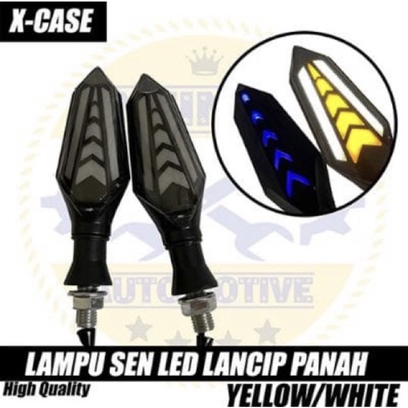 Lampu Sein Running LED Panah 2 Sisi Sein Running CBR CB KLX TIGER VIXION Universal Sen Tempel