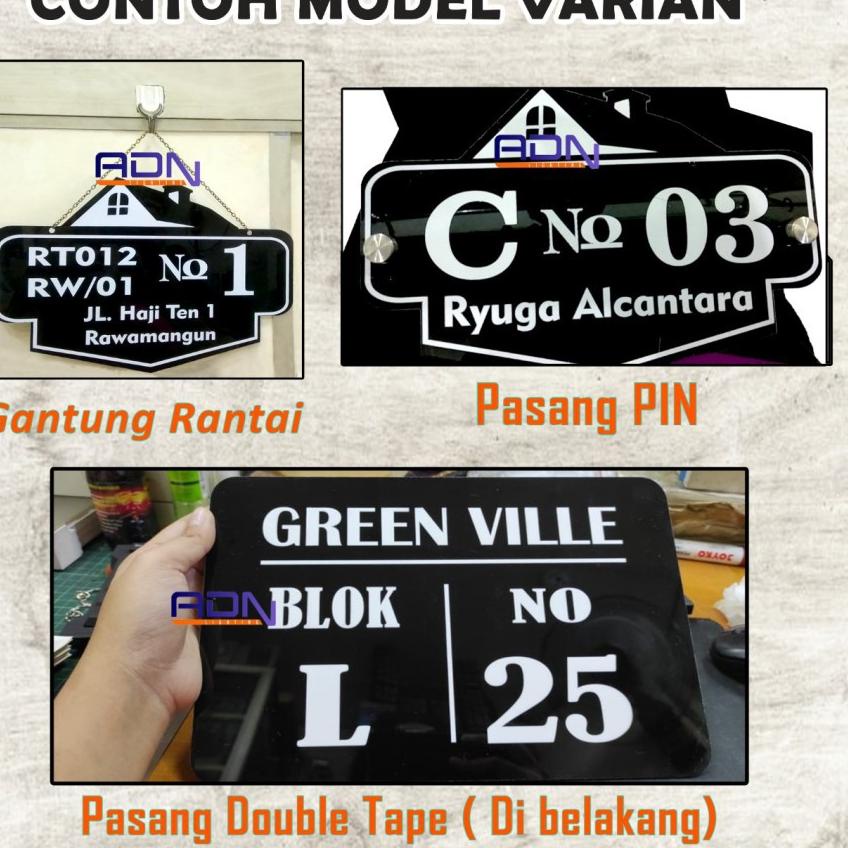 

[PRODUK 6PYIZ] Papan Acrylic Akrilik ALAMAT nomor rumah EKONOMIS HARGA PROMO!!! IWT