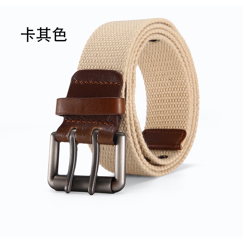 Ikat Pinggang Gesper Ganda Sabuk Kanvas Tebal Kualitas Mantap Men Belt S056