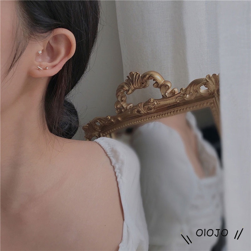 Anting Lima Potong Ukuran Kecil Gaya Elegan Aksesoris Fashion - ol