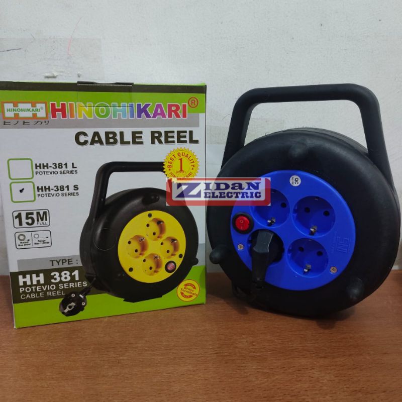 Kabel Roll / Kabel Box HINOHIKARI 15 Meter, Kabel Tembaga Murni