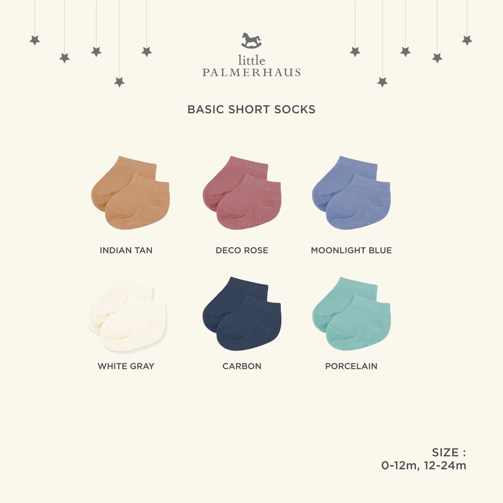 Little Palmerhaus - BASIC SHORT SOCKS WITH ANTISLIP (Kaos Kaki Pendek Anak)