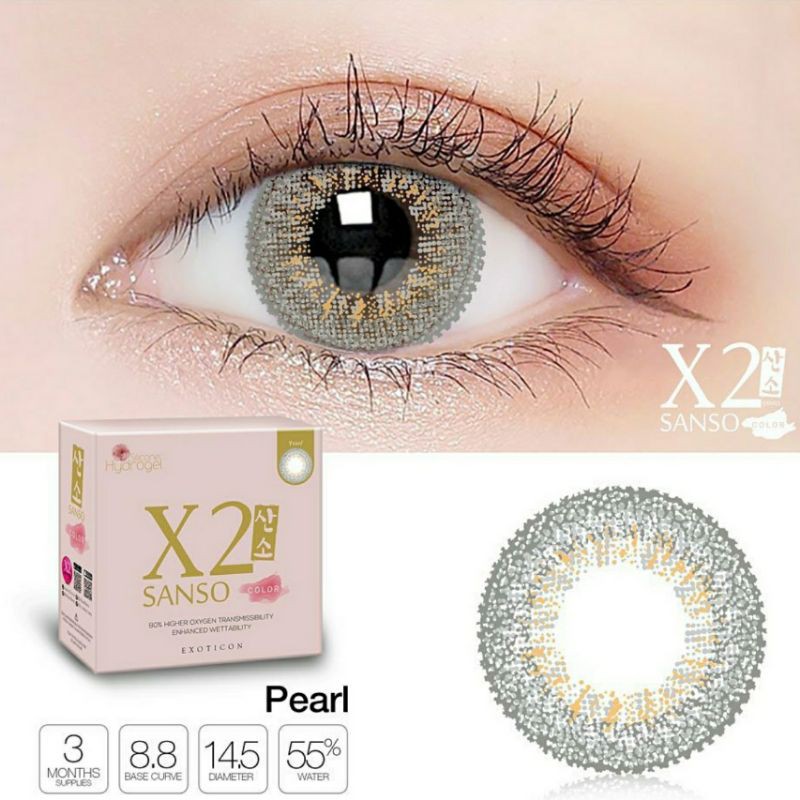 Softlens X2 SANSO 14.5 MM PEARL MINUS -0.50 S.D -10.00