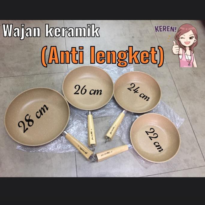Wajan Keramik Anti Lengket Ukuran 28 Cm Medanbaiak.Store