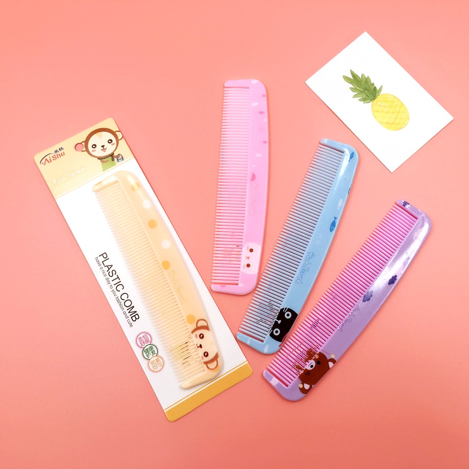 SISIR PANJANG KECIL FULL MOTIF WARNA WARNI / SISIR RAMBUT KARAKTER LUCU-2