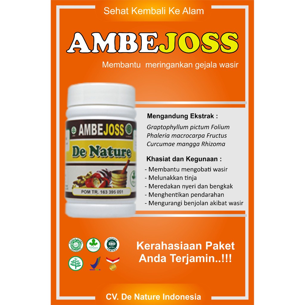 

Ambejoss Obat Wasir Ambeien Herbal De Nature Garansi Asli 100%