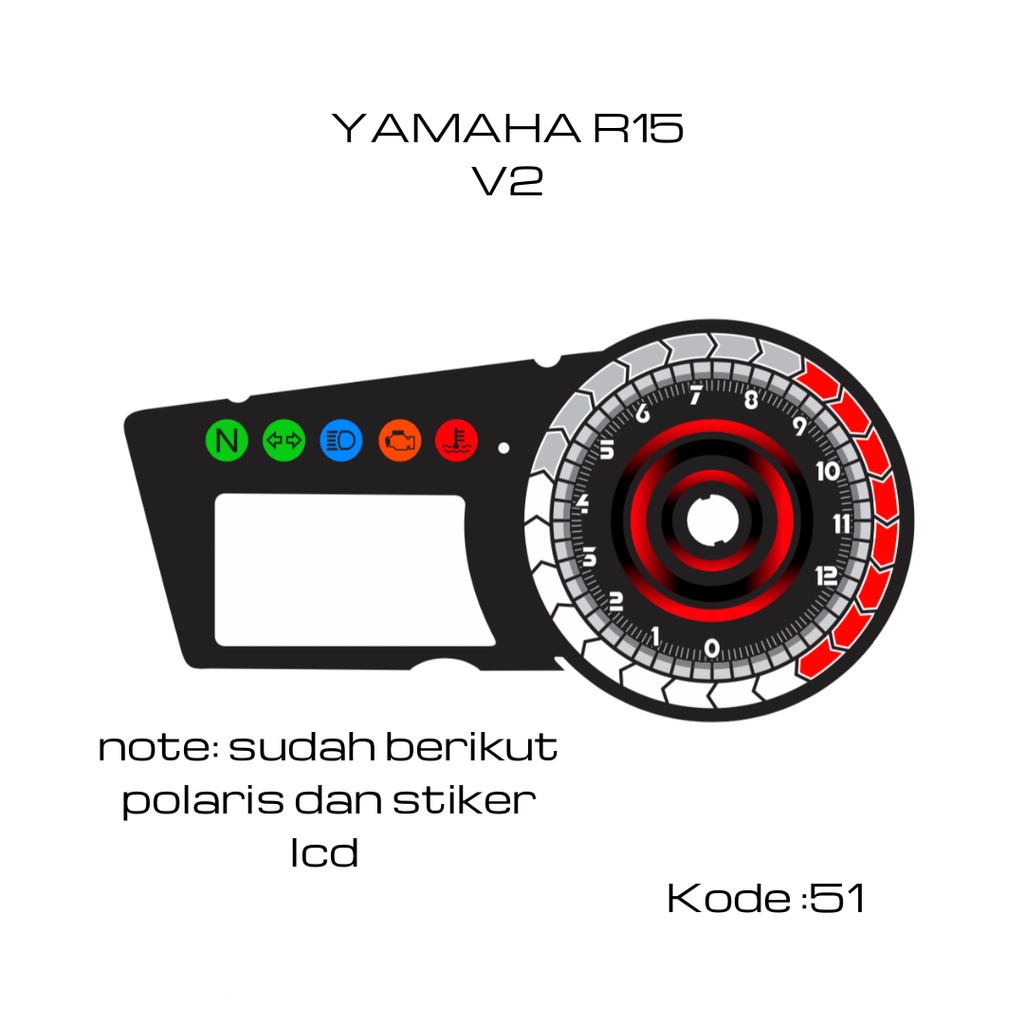 PAPAN PANEL SPEEDOMETER YAMAHA R15 V2
