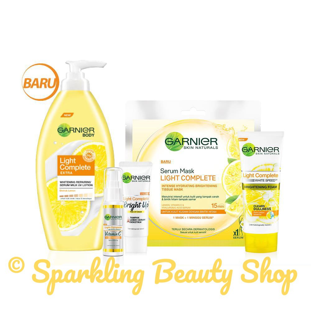Garnier Light Complete Big Deals (Essence 30ml + Mask + Tone Up + Foam 100ml + Body Lotion 400ml)