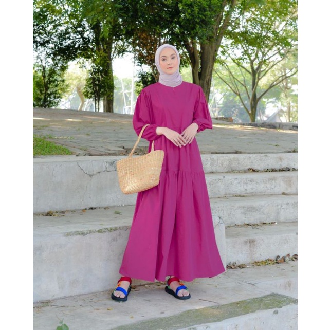 Rania Dress Fuschia by nuna.id