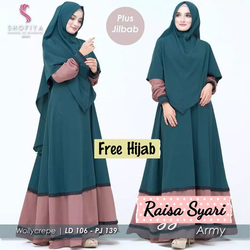 Baju Gamis Maxi Maxy Dress Wanita Muslim Syari Kondangan Busui FREE Hijab Khimar Plus Jilbab Renda A