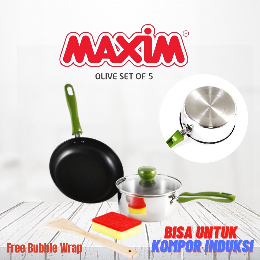 Maxim Olive Panci Teflon Set of 5