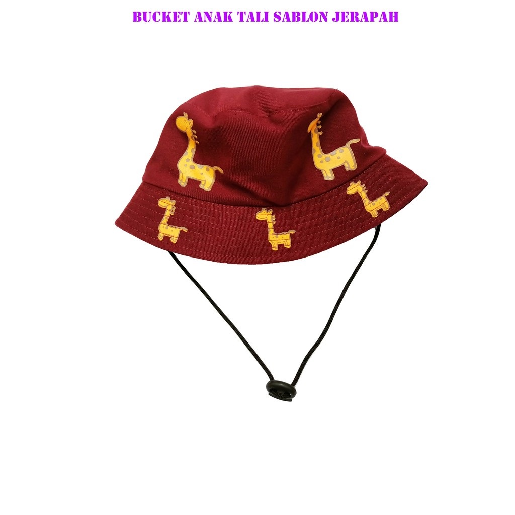 TOPI ANAK LAKI LAKI PEREMPUAN BUCKET HAT ANAK COWOK CEWEK 3 4 5 6 7 8 9 10 TAHUN KOREA 1 2 BASEBALL FASHION ANAK COWO CEWE OOTD USIA BALITA KIDS KUPLUK AKSESORIS KEPALA UMUR ANAK KADO ANAK LUCU-Jerapah Maroon