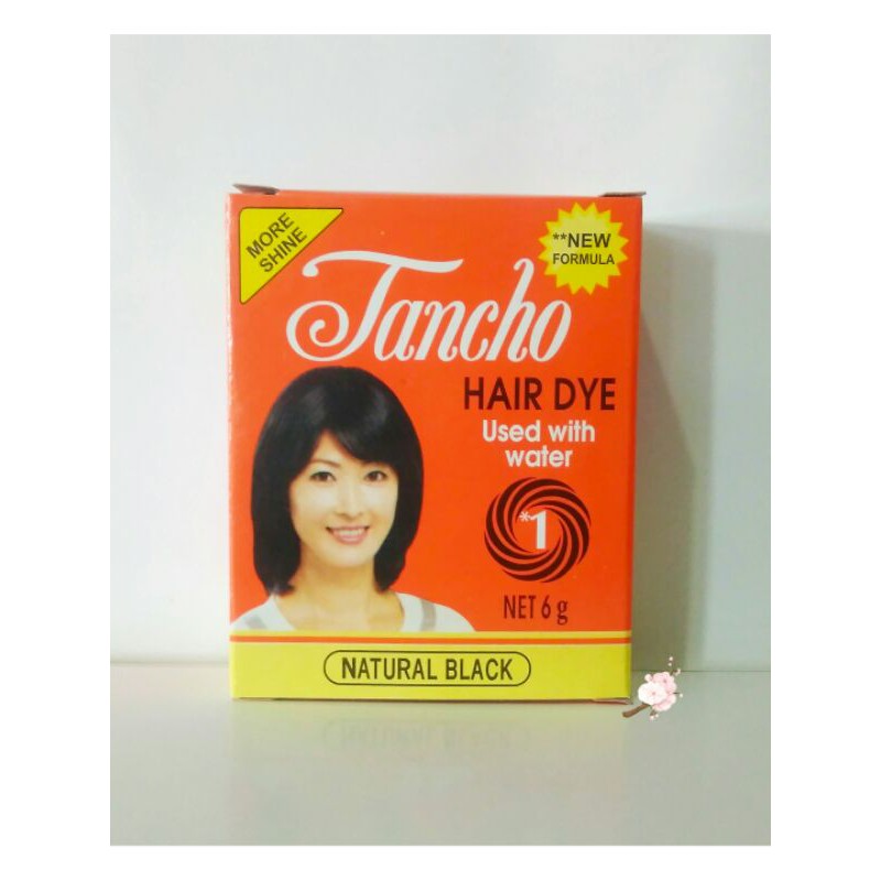 Tancho semir rambut hitam hair dye cat rambut,6g