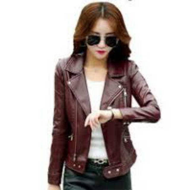 PREMIUM Jaket Kulit Wanita Elegant Black ARL 033 Silverstone RFLA Ariel Noah Sintetis 90 Mirip Kulit