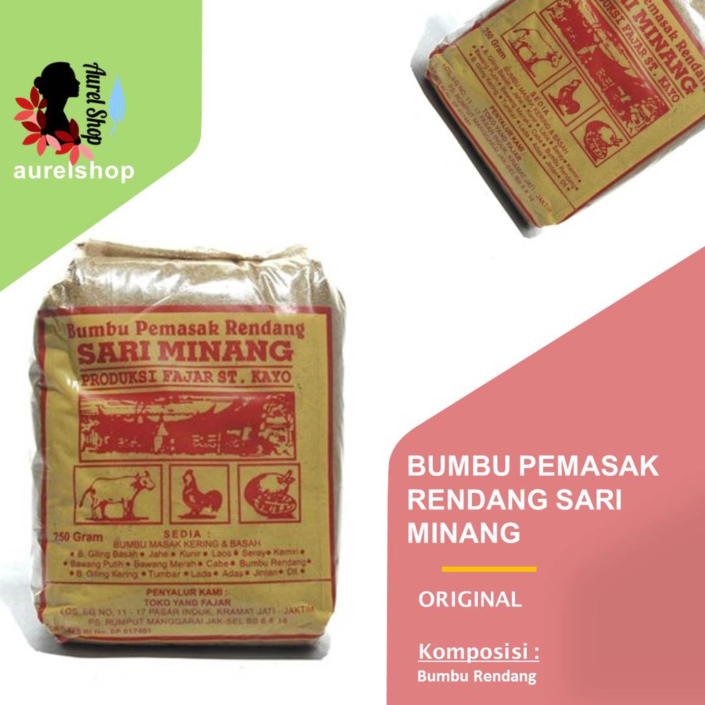 

SARI MINANG Bumbu Pemasak Rendang kemasan 250 gram